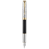 Parker Sonnet Special Edition Impression Travel Inspired (Transit) Gold Trim Fountain Pen with 18K Fine Nib  Parker Ballpoint Pen