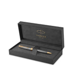 Parker Sonnet Sterling Silver Cisele Gold Trim Ballpoint Pen In Gift Box 1931492  Parker Ballpoint Pen