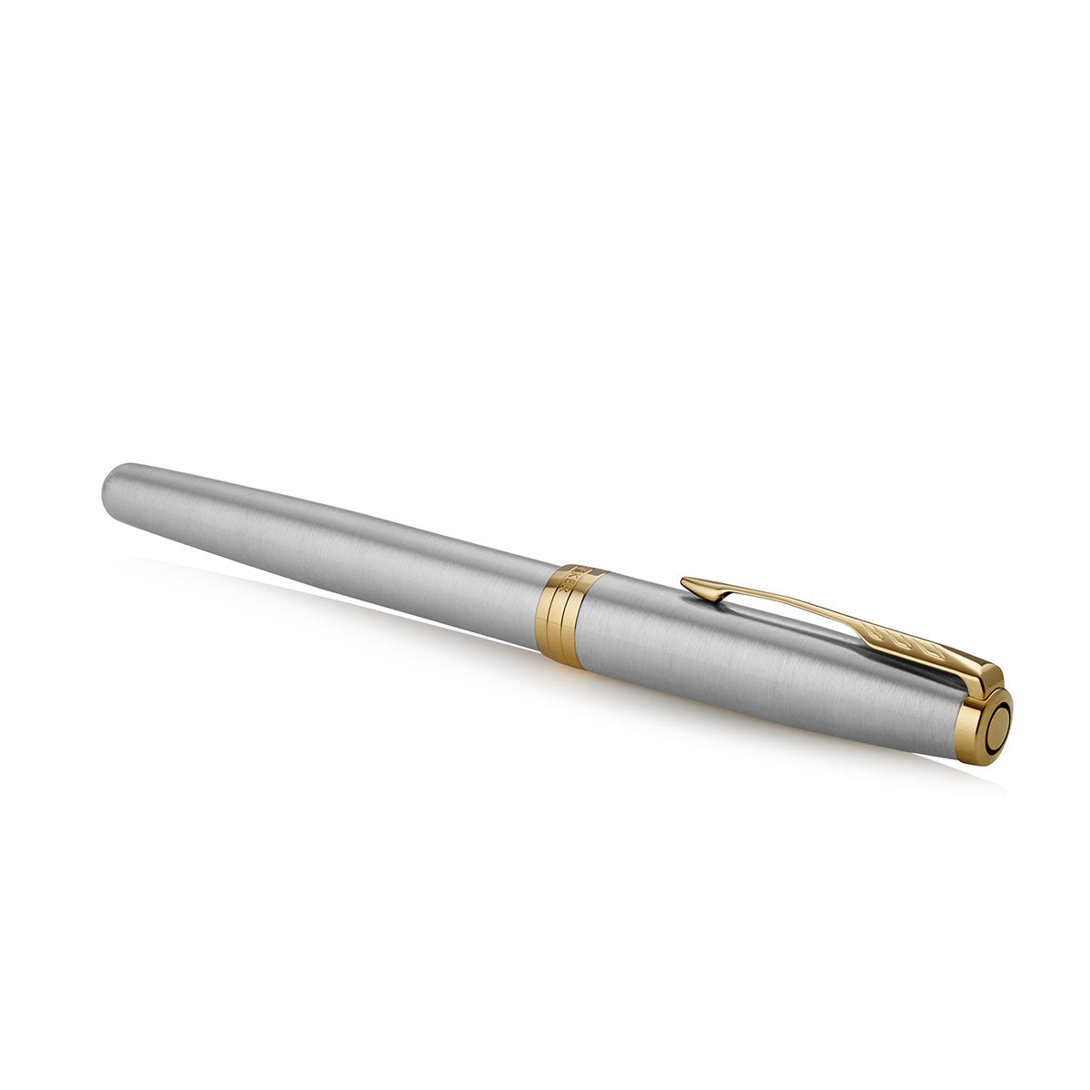Parker Sonnet Stainless Steel Gold Trim Fountain Pen Fine 1931504
