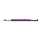 Parker Vector Fountain Pen Starter Kit Purple Medium, Converter and Washable Blue Bottled Ink Made in France  Parker Fountain Pens