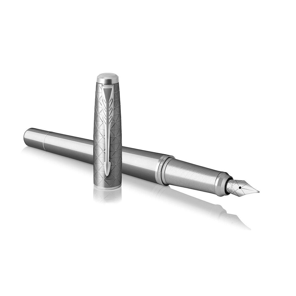 Parker Urban Premium Powdered Silver Fountain Pen, Medium