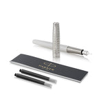 Parker Sonnet Sonnet Metal &amp; Pearl Lacquer CT 18K Solid Gold Palladium Nib with Notebook and Organizer  Parker Fountain Pens