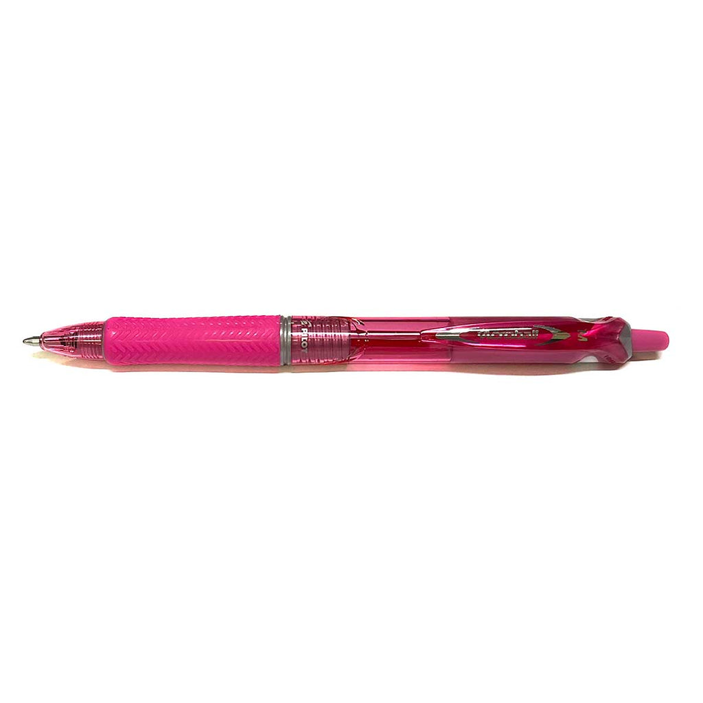 Pilot Acroball Pink Smooth Ballpoint Pen 1.0mm - Pink Ink, Retractable  Pilot Rollerball Pens