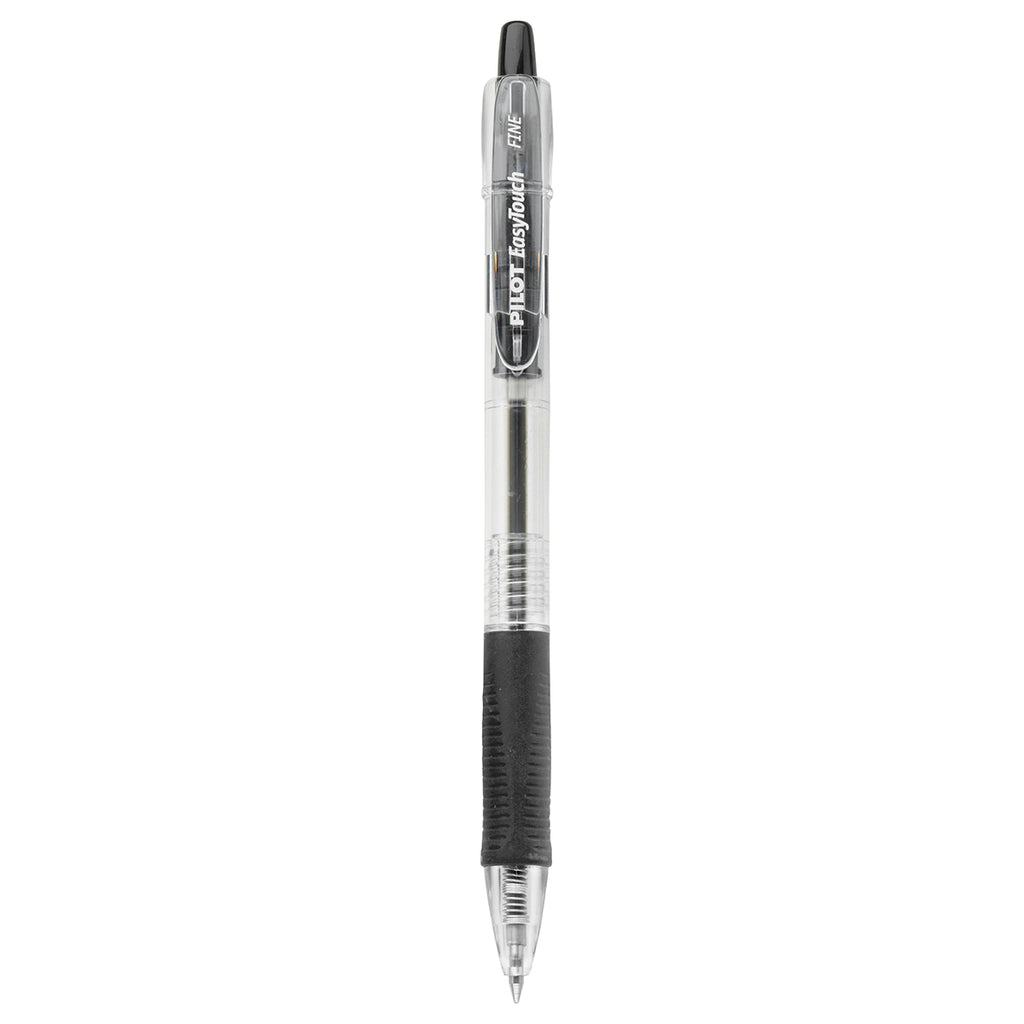 Pilot Easy Touch Black Ballpoint Pen, Fine, Retractable, Rubber Grip  Pilot Rollerball Pens