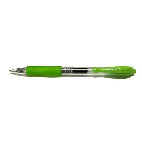 Pilot G2 05 Lime Extra Fine Gel Pen 0.5mm  Pilot Gel Ink Pens