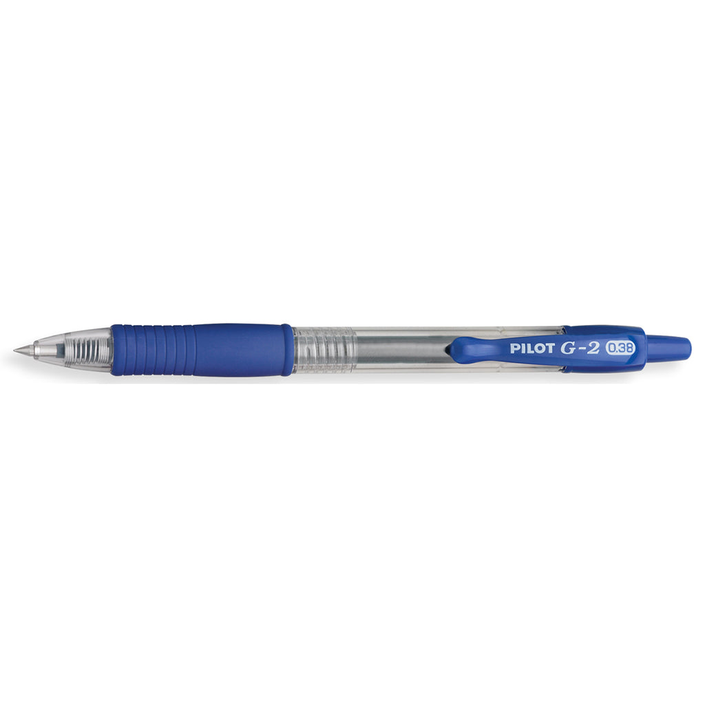 Pilot G2 0.38 Ultra Fine Blue Gel Pen, Retractable with Comfort Grip, 31278  Pilot Gel Ink Pens