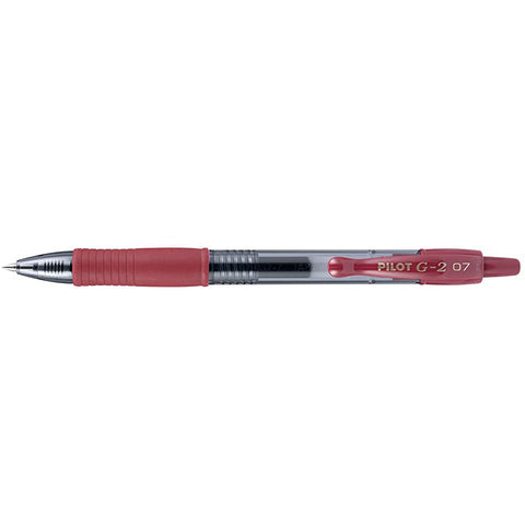Pilot G-2 Gel-Ink Bold Point Pens , Red - Dozen