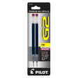 Pilot G2 Burgundy 0.7mm Fine Gel Refills Pack of 2  Pilot Gel Refills