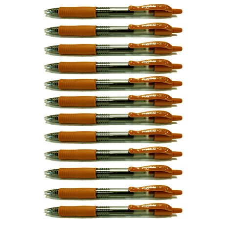 Pilot G2 Caramel Fine Point Gel Pens 0.7 mm 11076 Box Of 12  Pilot Gel Ink Pens