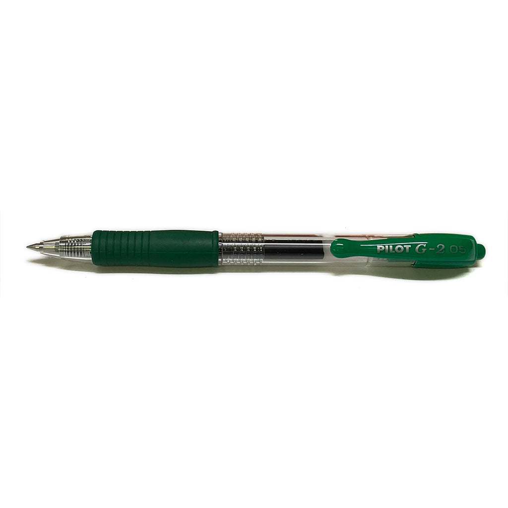 Pilot G2 Green Extra Fine Gel Pen 0.5mm  Pilot Gel Ink Pens