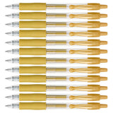 Pilot G2 Metallic Gold Gel, Gold Ink Pens Dozen 34416