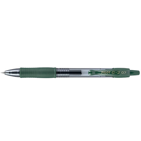 Pilot G2 Hunter Green Fine Point Gel Pen 0.7 mm 11079  Pilot Gel Ink Pens