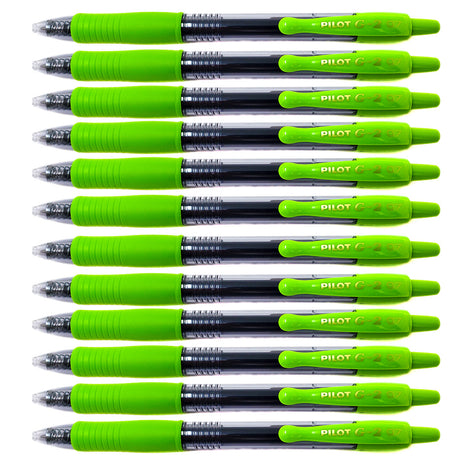 Pilot G2 7 Lime Gel Pen, Fine 0.7MM - 31118 Dozen  Pilot Gel Ink Pens