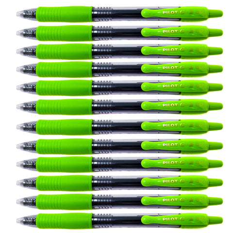 Pilot G2 7 Lime Gel Pen, Fine 0.7MM - 31118 Dozen