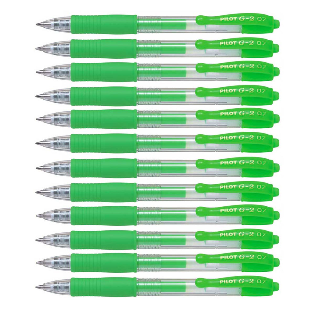Pilot® G2 Neon Gel Pen, Retractable, Fine 0.7 Mm, Assorted Neon Ink And  Barrel Colors, 5/Pack