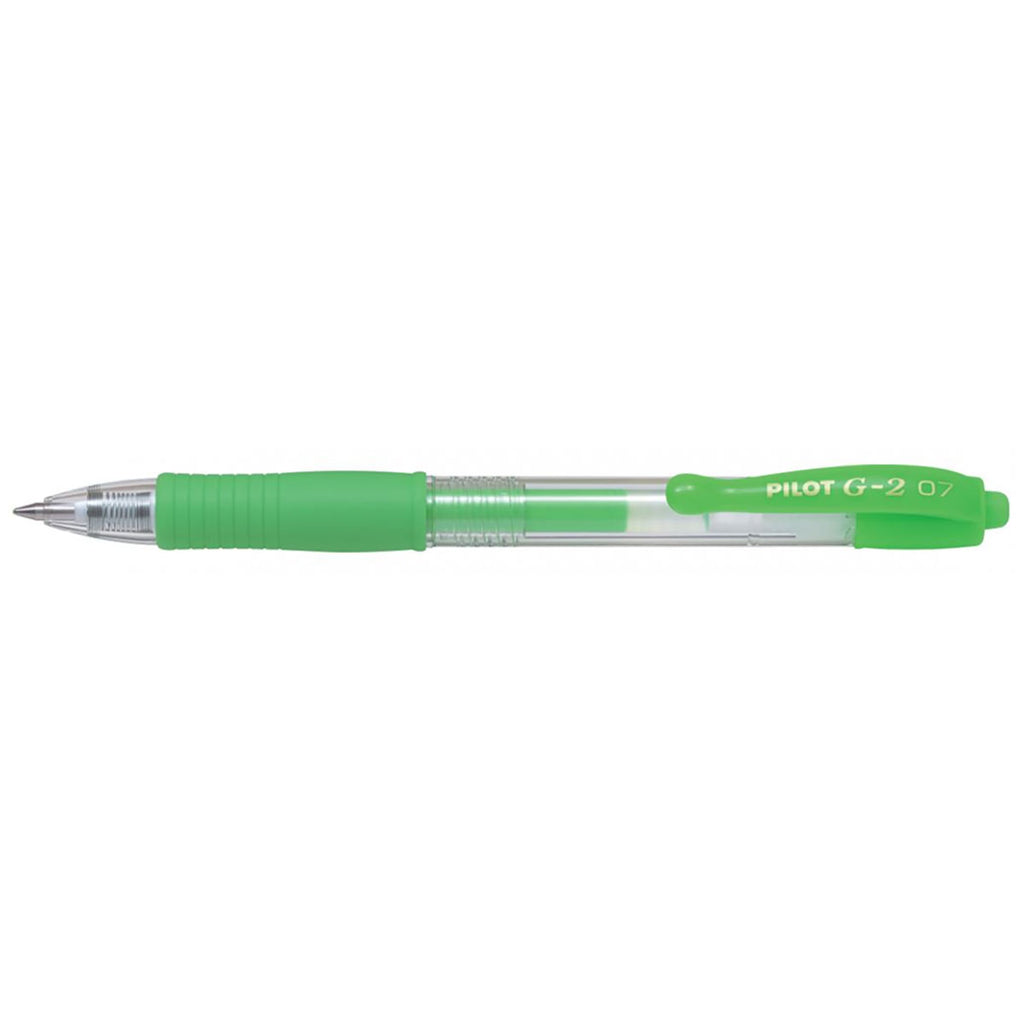 Pilot G2 7 Neon Green, Fine Gel Pen, 0.7MM - 13956  Pilot Gel Ink Pens