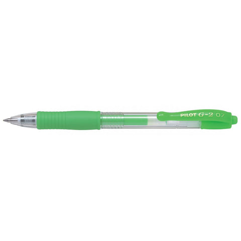 Pilot G2 7 Neon Green, Fine Gel Pen, 0.7MM - 13956