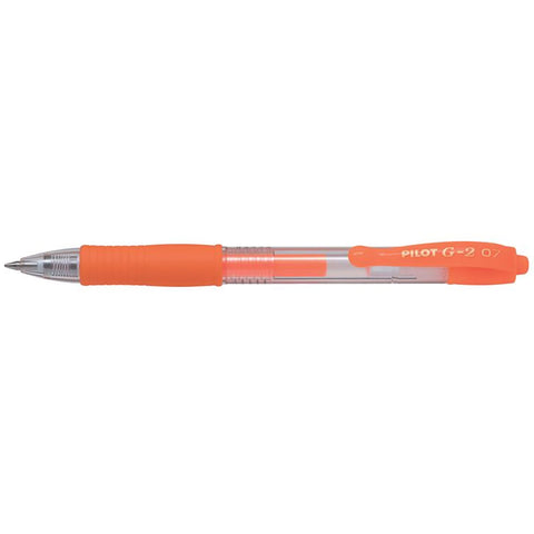 Pilot G2 7 Neon Orange, Fine Gel Pen, 0.7MM - 13959