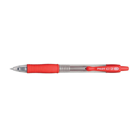 Pilot G2 Ultra Fine Red Gel Pen, 0.38 Retractable with Comfort Grip  Pilot Gel Ink Pens