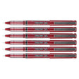 Pilot Precise V5 Red Extra Fine Rolling Ball Pen 0.5mm Pack of 6  Pilot Rollerball Pens