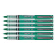 Pilot Precise V5 Green Roller Ball Pens 0.5mm Pack of 6  Pilot Rollerball Pens