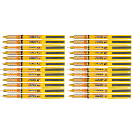 Pilot Precise V5 Extra Fine Yellow Ink Rolling Ball Pen 0.5mm Bulk Pack of 24  Pilot Rollerball Pens