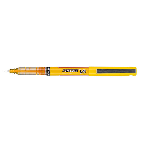 Pilot Precise V5 Extra Fine Yellow Rolling Ball Pen 0.5mm  Pilot Rollerball Pens