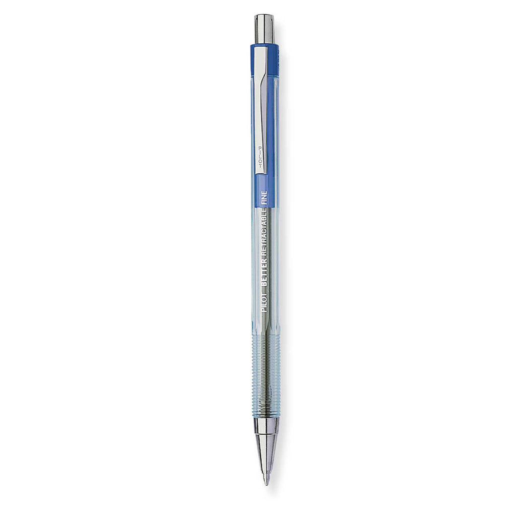 Pilot The Better Blue Fine Retractable Ballpoint Pen Single 30001Pens and Pencils