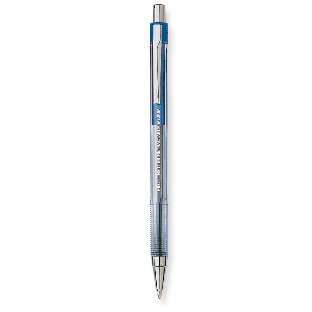 Pilot The Better Blue Medium Retractable Ballpoint Pen Single 30006  Pilot Rollerball Pens