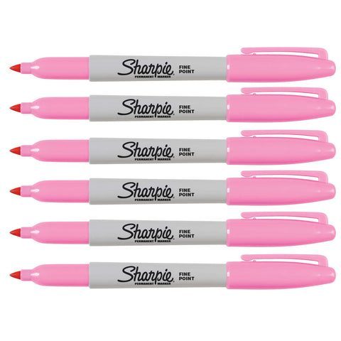 Pink Sharpie, Pack of 6  Sharpie Markers
