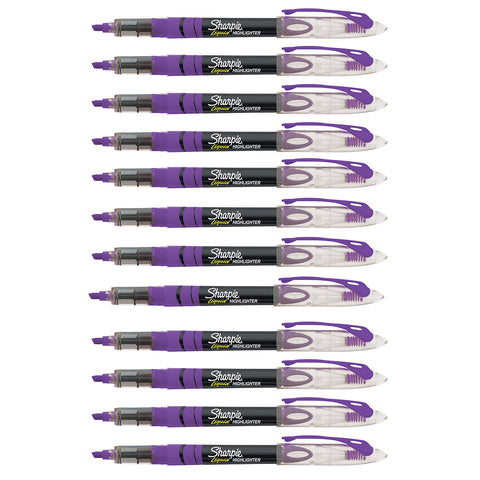 Sharpie Liquid Purple Highlighter Chisel Tip 12 Count