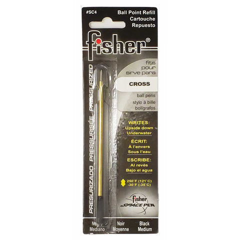 Refill for Cross Ballpoint Pens Same as 8513 Black Medium, Made By Fisher