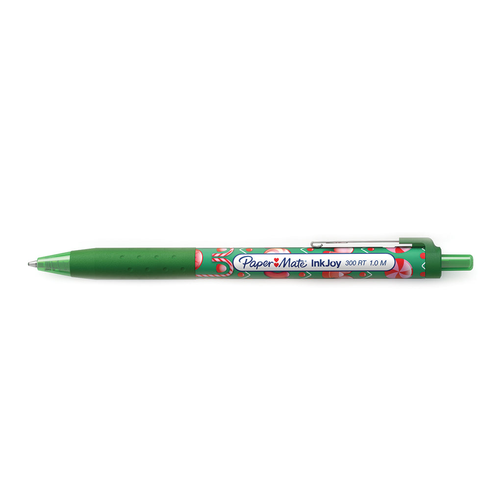 Paper Mate Inkjoy Candy Pop Green 300 RT Retractable Ballpoint Pen Medium 1.0 MM (Green Ink)  Paper Mate Ballpoint Pen