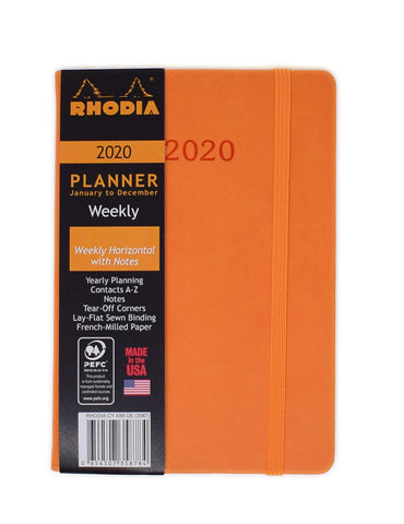 Rhodia 2020 Weekly Planner Orange 4 x 6 Small  Rhodia Planner
