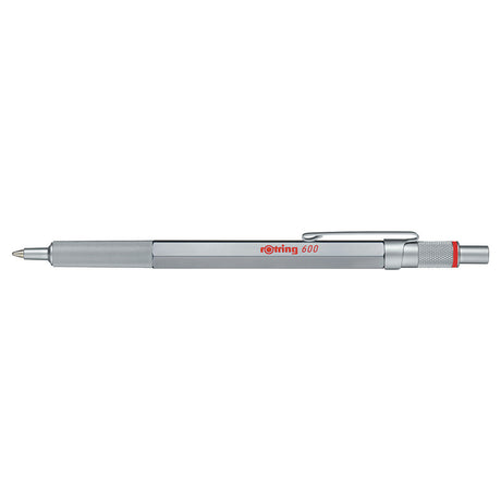 Rotring 600 Silver Full Metal Ballpoint Pen, Black Ink  Rotring Ballpoint Pen
