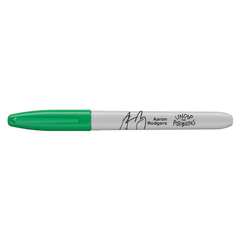 Sharpie Aaron Rodgers Signature Green Fine Point Marker  Sharpie Markers