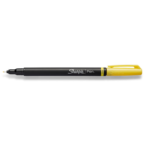 High-Vis Yellow Enamel Paint Pen on Dark Dry Bags