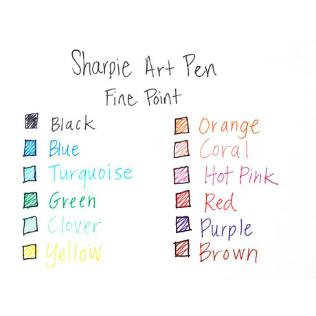 Sharpie Art Pen Orange, Fine Tip  Sharpie Felt Tip Pen