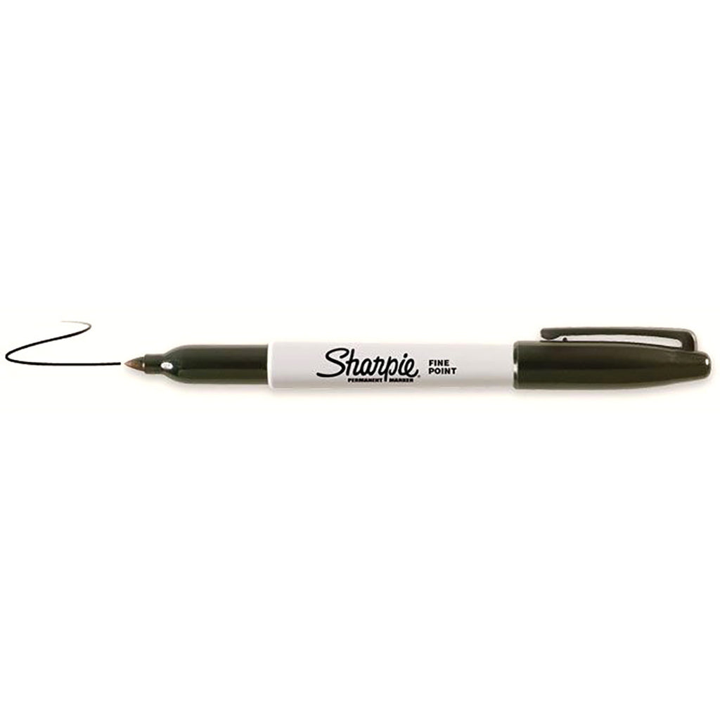 Sharpie Permanent Marker, Retractable, Fine Point, Black