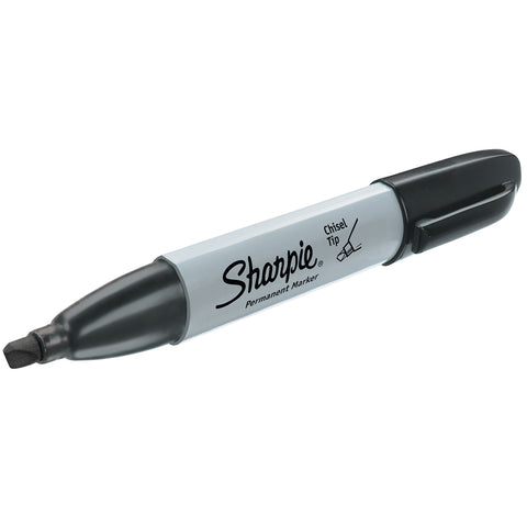 Sharpie Black Chisel Tip Permanent Marker Sold Individually  Sharpie Markers