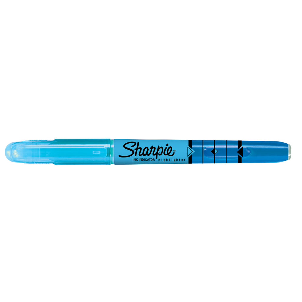 Sharpie Blue Highlighter Narrow Chisel Tip with Ink Indicator  Sharpie Highlighter
