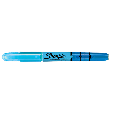 Sharpie Blue Highlighter Narrow Chisel Tip with Ink Indicator