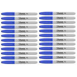 Sharpie Blue Markers, Fine Point, Bulk Pack of 24  Sharpie Markers