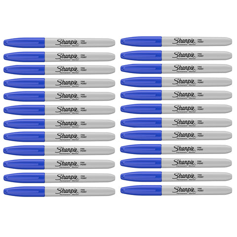  Sanford Bulk Buy Sharpie Permanent Marker Fine Point  Carded-Blue (6-Pack) : Office Products