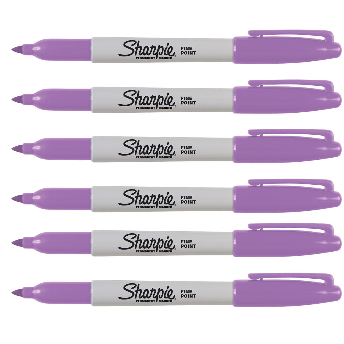 Sharpie Boysenberry Fine Point Permanent Marker Pack of 6  Sharpie Markers