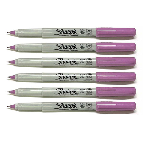 Sharpie Boysenberry, Ultra Fine Point Markers Pack of 6  Sharpie Markers