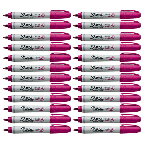 Sharpie Brush Tip Markers Berry Bulk Pack of 24  Sharpie Brush Tip Markers