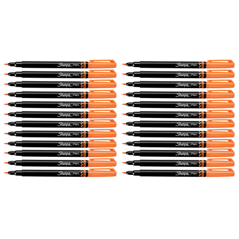 Sharpie Brush Tip Pen Orange Bulk Pack of 24