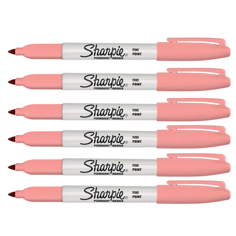 Sharpie Cabochon Coral Permanent Markers - Pack of 6