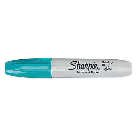 Sharpie Aqua Chisel Tip Permanent Marker Sold Individually  Sharpie Markers